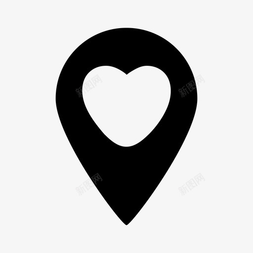 gps心脏地图针图标svg_新图网 https://ixintu.com gps 地图针 心脏 点