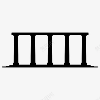 柱子建筑柱廊图标图标