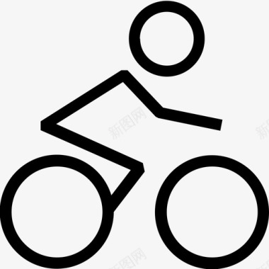 自行车运动棒形身材图标图标