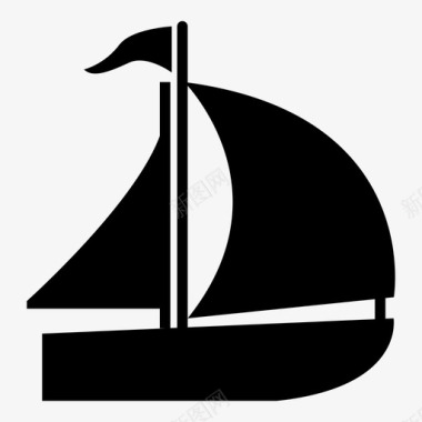 船交货帆船图标图标