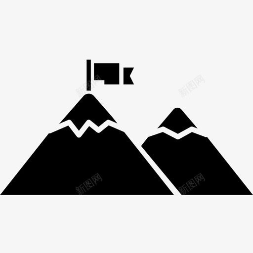 高山攀岩冰图标svg_新图网 https://ixintu.com 侧视 冰 攀岩 自然 野营和探险固体 高山