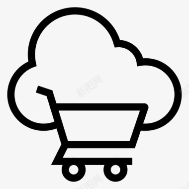 云购物购买电子商务图标图标