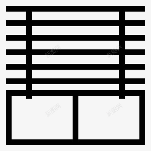 窗户百叶窗窗帘图标svg_新图网 https://ixintu.com 内饰 工具 百叶窗 窗帘 窗户 购物电子商务线图标