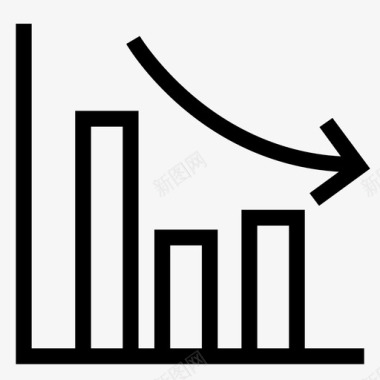 条形图分析增长图标图标