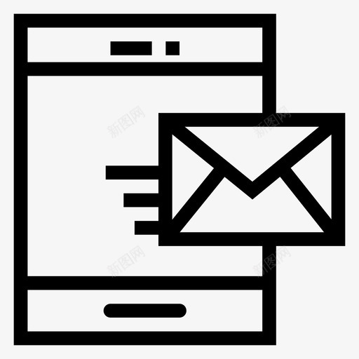 移动电子邮件信封信件图标svg_新图网 https://ixintu.com 信件 信封 发送 搜索引擎优化营销线图标 消息 移动电子邮件
