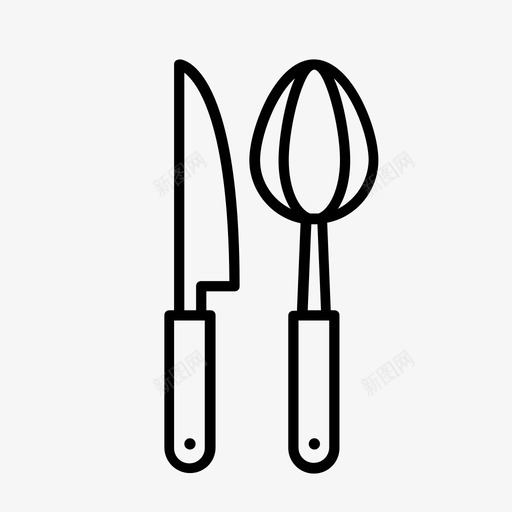 厨师刀烹饪食物图标svg_新图网 https://ixintu.com 厨师刀 器皿 烹饪 食物