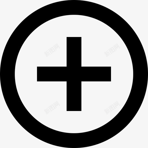 圆形添加按钮材质单色图标svg_新图网 https://ixintu.com 单色 圆形添加按钮 材质设计