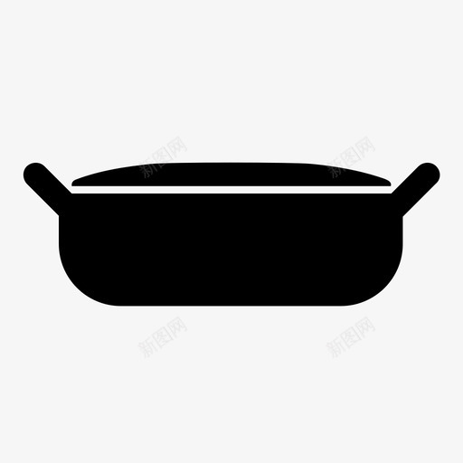 平底锅烹饪厨房图标svg_新图网 https://ixintu.com 厨房 厨房配件 平底锅 烹饪 锅