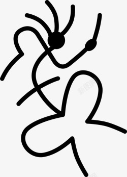 拉斯塔舞者古代人图标高清图片