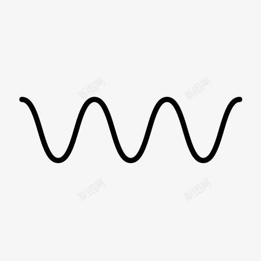 波浪线边框曲线图标svg_新图网 https://ixintu.com 图案 曲线 波浪线 边框