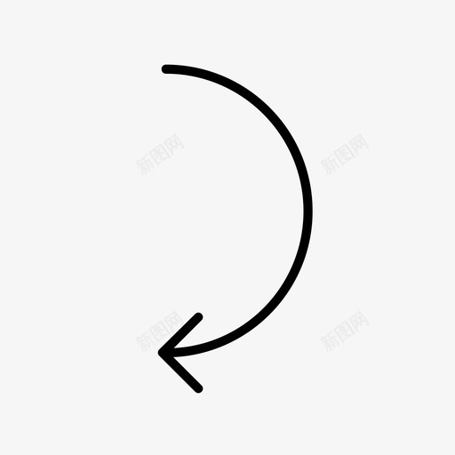 曲线箭头顺时针图表图标svg_新图网 https://ixintu.com 图表 左 曲线箭头 箭头 顺时针