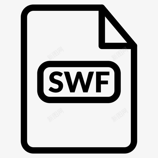 swf文件flash文件文件格式图标svg_新图网 https://ixintu.com flash文件 swf文件 文件格式