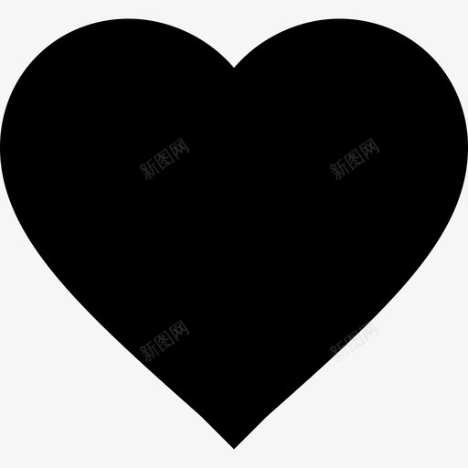 最爱的心形按钮材质单色图标svg_新图网 https://ixintu.com 单色 最爱的心形按钮 材质设计