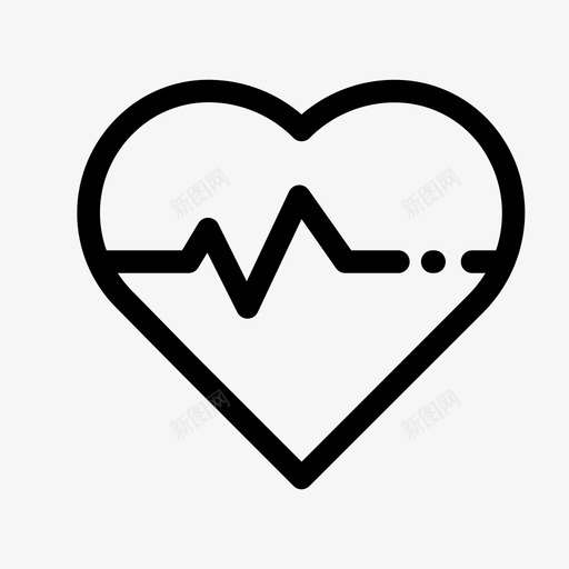 心跳健康脉搏图标svg_新图网 https://ixintu.com 健康 心跳 脉搏 速率