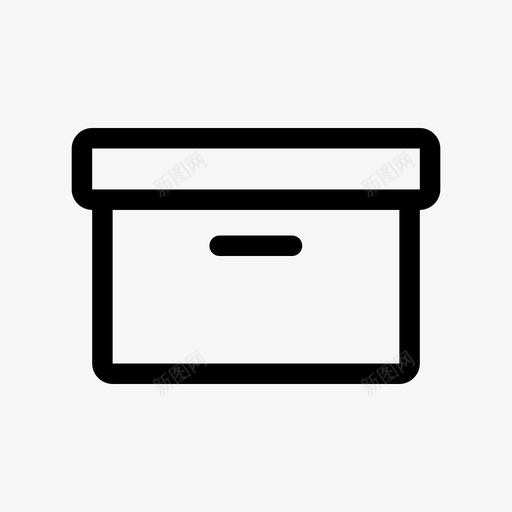 包装档案箱子图标svg_新图网 https://ixintu.com 仓库 储藏箱 包装 档案 箱子