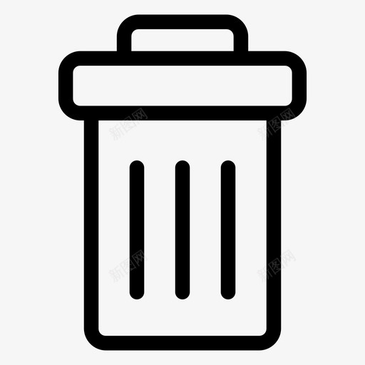 垃圾桶删除中图标svg_新图网 https://ixintu.com 中 删除 垃圾桶