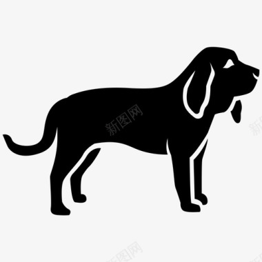 猎犬狗嗅探图标图标
