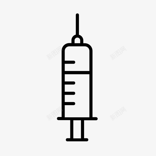 注射器医疗针头图标svg_新图网 https://ixintu.com 医疗 卡通 护士 注射器 针头