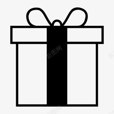 礼品盒生日礼物庆祝图标图标