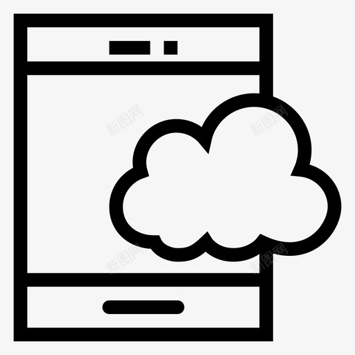 云移动计算网络图标svg_新图网 https://ixintu.com 云移动 天气 存储 搜索引擎优化营销线图标 网络 计算