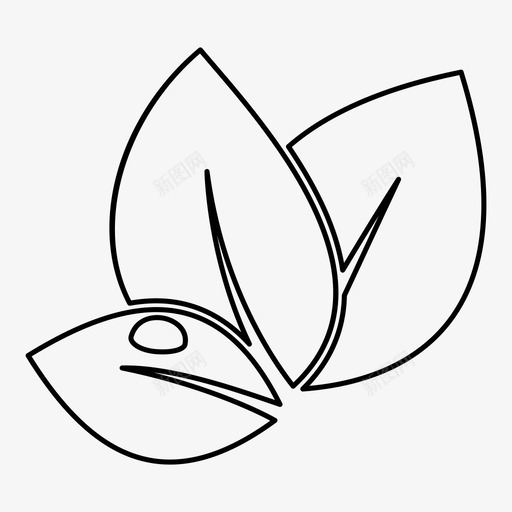 叶水滴自然图标svg_新图网 https://ixintu.com 叶 植物 水滴 自然