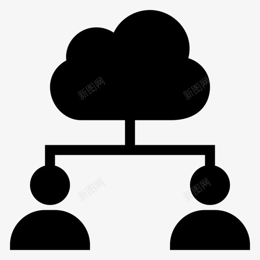 云用户组人员图标svg_新图网 https://ixintu.com 云用户 云计算字形图标 人员 团队 天气 用户 组
