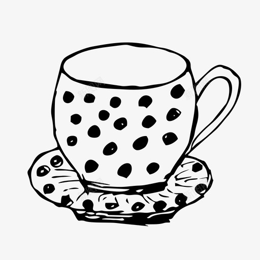杯子咖啡碟子图标svg_新图网 https://ixintu.com 咖啡 我父母的收藏 杯子 碟子 素描 茶
