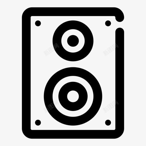 扬声器音频声音图标svg_新图网 https://ixintu.com 声音 扬声器 设备间隙脂肪 音响系统 音量 音频