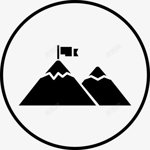 高山攀岩冰图标svg_新图网 https://ixintu.com 侧视 冰 攀岩 自然 野营和探险实线 高山