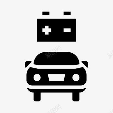 汽车电池汽车服务标志图标图标