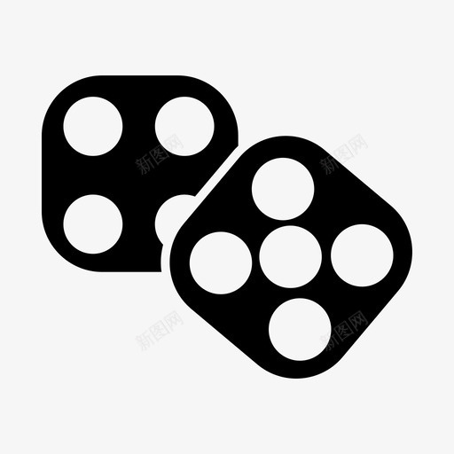 掷骰子赌博运气图标svg_新图网 https://ixintu.com 掷骰子 数字 赌博 运气