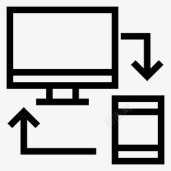 移动网络监视器桌面移动连接互联网链接图标高清图片