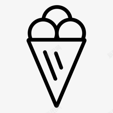 冰淇淋筒食物零食图标图标