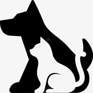 狗和猫动物家政图标图标