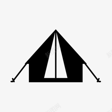 帐篷森林帐篷屋图标图标
