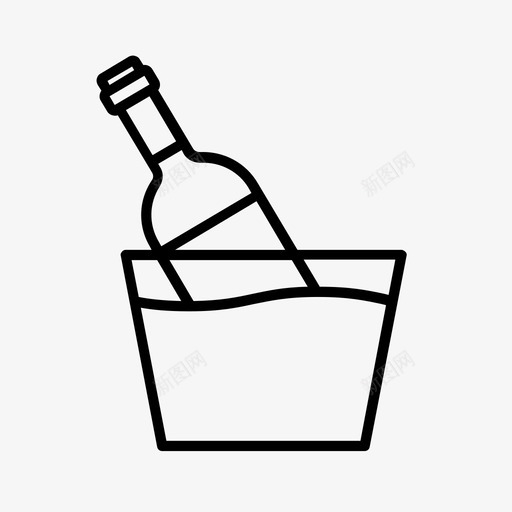 葡萄酒酒瓶庆祝图标svg_新图网 https://ixintu.com 庆祝 聚会 葡萄酒 葡萄酒冷却器 酒瓶 饮料