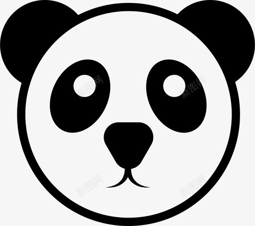 熊猫动物熊图标svg_新图网 https://ixintu.com 动物 熊 熊猫