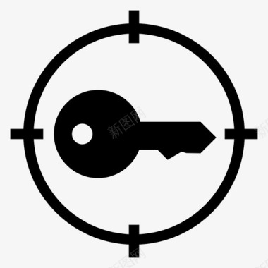安全密钥锁定图标图标