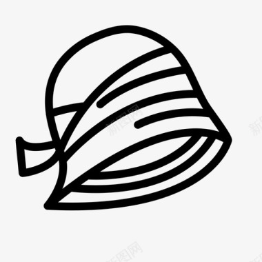 帽子铃铛女帽图标图标