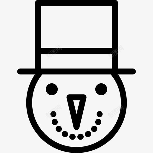 圣诞雪人帽子形状圣诞节轮廓图标svg_新图网 https://ixintu.com 圣诞节轮廓 圣诞雪人帽子 形状