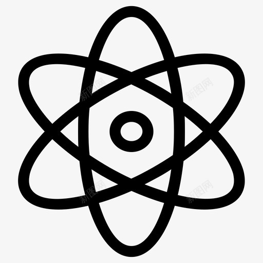 原子物理科学图标svg_新图网 https://ixintu.com 原子 物理 科学