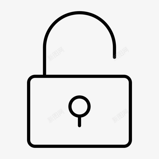 挂锁打开进入安全图标svg_新图网 https://ixintu.com 安全 挂锁打开 界面关闭薄 解锁 进入