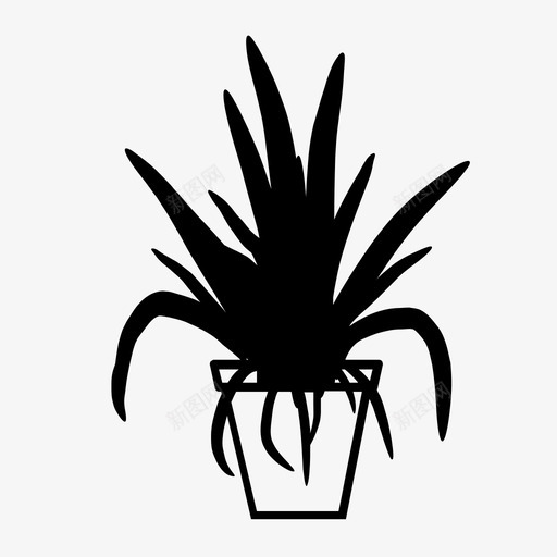 植物装饰室内植物图标svg_新图网 https://ixintu.com 室内植物 植物 盆栽 自然 装饰