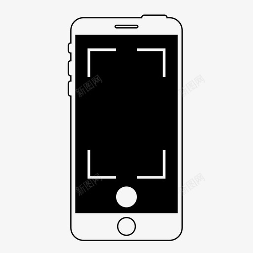 相机应用程序照片图标svg_新图网 https://ixintu.com 图片 快照 照片 相机应用程序 移动线框
