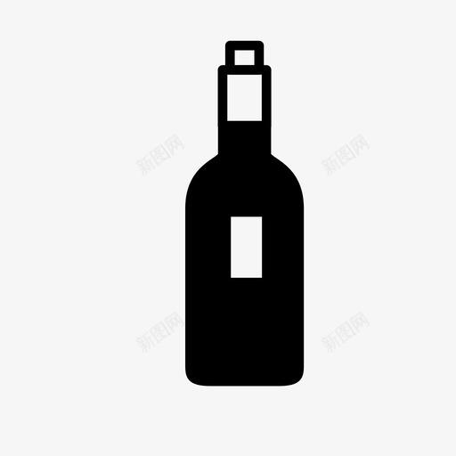 酒瓶酒精玻璃瓶图标svg_新图网 https://ixintu.com 玻璃瓶 酒瓶 酒精 食品饮料