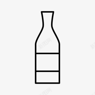 瓶卡瓦葡萄酒图标图标