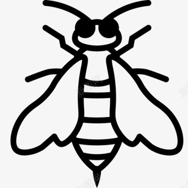蜜蜂有刺养蜂蜂蜜图标图标
