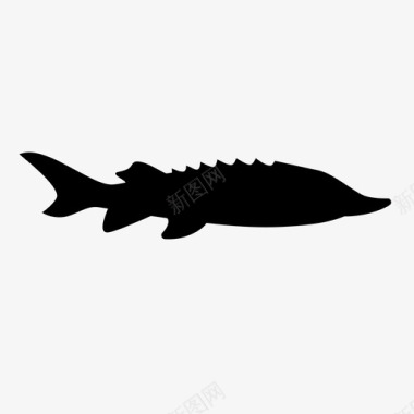 鲟鱼鱼钓鱼图标图标
