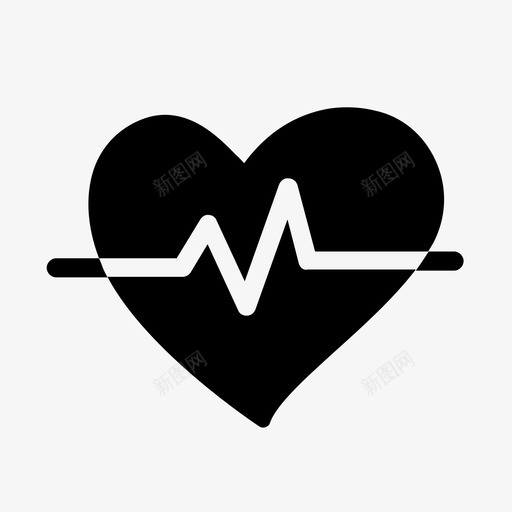 心脏有氧运动心率图标svg_新图网 https://ixintu.com 内脏科学固体风格 医学 心率 心脏 心跳 有氧运动