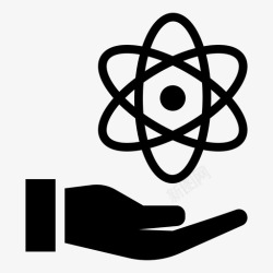 原子背景原子能核能科学图标高清图片
